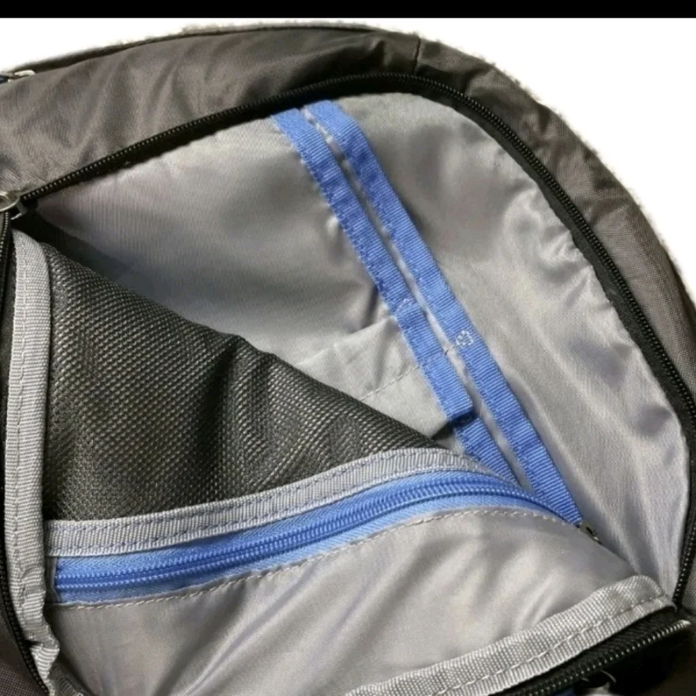 Dell Laptop Backpack Grey Reflective Stripe Travel School Computer Bag